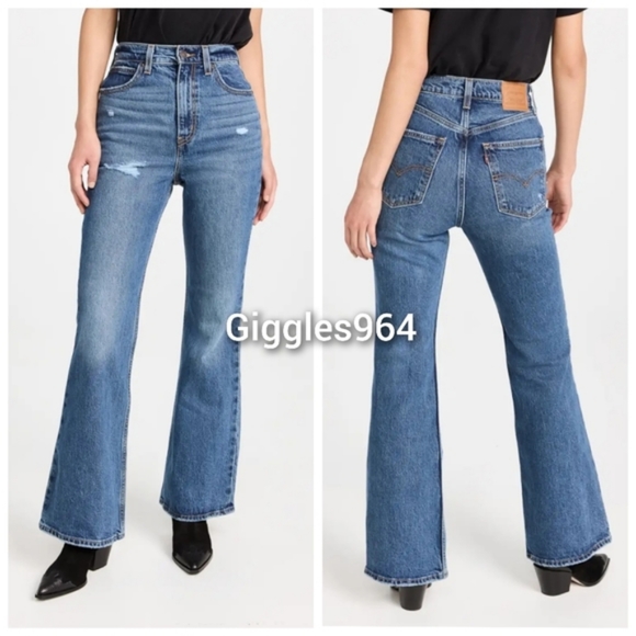 Levi's 70s High Rise Flare Jeans in Take it Out - Picture 6 of 11